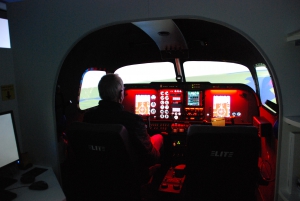 Simulator Cockpit Innenansicht