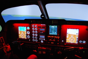 Simulator Cockpit Innenansicht